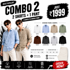Combo 2 [2 Shirt + 1 Pant]