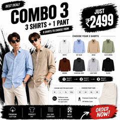 Combo 3 [3 Shirt + 1 Pant]